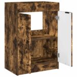 vidaXL Kúpeľňová skrinka pod umývadlo Dymový dub 78,5 x 37,5 x 81 cm – Obrázok 4