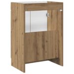 vidaXL Kúpeľňová skrinka pod umývadlo Dub artisan 78,5 x 37,5 x 81 cm – Obrázok 6