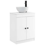vidaXL Kúpeľňová skrinka s umývadlom Biela 54 x 35 x 83 cm – Obrázok 2