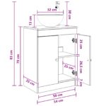 vidaXL Kúpeľňová skrinka s umývadlom Biela 54 x 35 x 83 cm – Obrázok 9