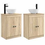 vidaXL Kúpeľňová skrinka s umývadlom Dub sonoma 54 x 35 x 83 cm – Obrázok 8