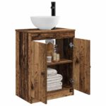 vidaXL Kúpeľňová skrinka s umývadlom Staré drevo 54 x 35 x 83 cm – Obrázok 3