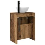 vidaXL Kúpeľňová skrinka s umývadlom Staré drevo 54 x 35 x 83 cm – Obrázok 6