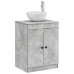vidaXL Kúpeľňová skriňa Betónovo sivá 54 x 41 x 70 cm Kompozitné drevo – Obrázok 3