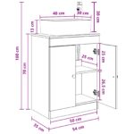vidaXL Kúpeľňová skrinka s umývadlom Čierna 54 x 35 x 83 cm – Obrázok 10