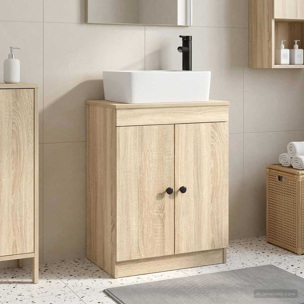 890132_1.jpg vidaXL Kúpeľňová skrinka s umývadlom Dub sonoma 54 x 35 x 83 cm – Obrázok 1