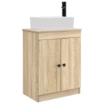 vidaXL Kúpeľňová skrinka s umývadlom Dub sonoma 54 x 35 x 83 cm – Obrázok 2