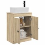 vidaXL Kúpeľňová skrinka s umývadlom Dub sonoma 54 x 35 x 83 cm – Obrázok 3