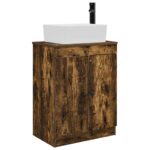 vidaXL Kúpeľňová skrinka s umývadlom Dymový dub 54 x 35 x 83 cm – Obrázok 2