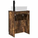 vidaXL Kúpeľňová skrinka s umývadlom Dymový dub 54 x 35 x 83 cm – Obrázok 6