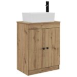 vidaXL Kúpeľňová skrinka s umývadlom Dub artisan 54 x 35 x 83 cm – Obrázok 2