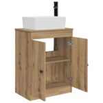 vidaXL Kúpeľňová skrinka s umývadlom Dub artisan 54 x 35 x 83 cm – Obrázok 4