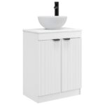 vidaXL Kúpeľňová skrinka s umývadlom Biela 54 x 35 x 83 cm – Obrázok 2