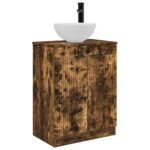 vidaXL Kúpeľňová skrinka s umývadlom Dymový dub 54 x 35 x 83 cm – Obrázok 2