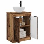 vidaXL Kúpeľňová skrinka s umývadlom Staré drevo 54 x 35 x 83 cm – Obrázok 3