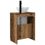 vidaXL Kúpeľňová skrinka s umývadlom Staré drevo 54 x 35 x 83 cm – Obrázok 6