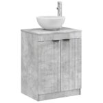 vidaXL Kúpeľňová skriňa Betónovo sivá 54 x 41 x 70 cm Kompozitné drevo – Obrázok 3