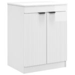 vidaXL Kúpeľňová skriňa Biela s vysokým leskom 54 x 41 x 70 cm – Obrázok 2