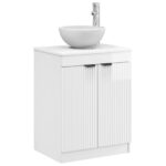 vidaXL Kúpeľňová skriňa Biela s vysokým leskom 54 x 41 x 70 cm – Obrázok 3