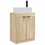 vidaXL Kúpeľňová skrinka s umývadlom Dub sonoma 54 x 35 x 83 cm – Obrázok 2