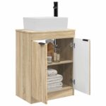 vidaXL Kúpeľňová skrinka s umývadlom Dub sonoma 54 x 35 x 83 cm – Obrázok 3