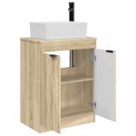 vidaXL Kúpeľňová skrinka s umývadlom Dub sonoma 54 x 35 x 83 cm – Obrázok 4