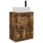 vidaXL Kúpeľňová skrinka s umývadlom Dymový dub 54 x 35 x 83 cm – Obrázok 2