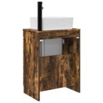 vidaXL Kúpeľňová skrinka s umývadlom Dymový dub 54 x 35 x 83 cm – Obrázok 6
