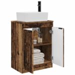 vidaXL Kúpeľňová skrinka s umývadlom Staré drevo 54 x 35 x 83 cm – Obrázok 3