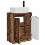 vidaXL Kúpeľňová skrinka s umývadlom Staré drevo 54 x 35 x 83 cm – Obrázok 4