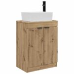 vidaXL Kúpeľňová skrinka s umývadlom Dub artisan 54 x 35 x 83 cm – Obrázok 2