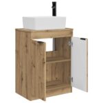 vidaXL Kúpeľňová skrinka s umývadlom Dub artisan 54 x 35 x 83 cm – Obrázok 4