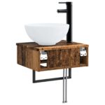 vidaXL Nástenné umývadlo Staré drevo 40 x 35 x 39 cm Kompozitné drevo – Obrázok 5