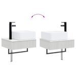 vidaXL Nástenné umývadlo Biela 50 x 41 x 39 cm Kompozitné drevo – Obrázok 8