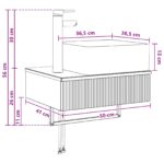 vidaXL Nástenné umývadlo Čierna 50 x 41 x 39 cm Kompozitné drevo – Obrázok 10