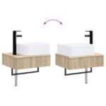 vidaXL Nástenné umývadlo Dub sonoma 50 x 41 x 39 cm Kompozitné drevo – Obrázok 8