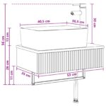 vidaXL Nástenné umývadlo Čierna 53 x 35 x 39 cm Kompozitné drevo – Obrázok 10