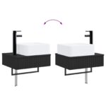 vidaXL Nástenné umývadlo Čierna 53 x 35 x 39 cm Kompozitné drevo – Obrázok 8