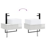 vidaXL Nástenné umývadlo Biela s vysokým leskom 53 x 35 x 39 cm – Obrázok 8
