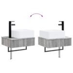 vidaXL Nástenné umývadlo Sivý Sonoma 53 x 35 x 39 cm Kompozitné drevo – Obrázok 8