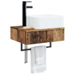 vidaXL Nástenné umývadlo Staré drevo 53 x 35 x 39 cm Kompozitné drevo – Obrázok 3