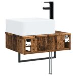 vidaXL Nástenné umývadlo Staré drevo 53 x 35 x 39 cm Kompozitné drevo – Obrázok 5