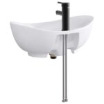 vidaXL Umývadlo do kúpeľne Matná čierna 59 x 35 x 21 cm Kov – Obrázok 6