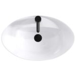 vidaXL Umývadlo do kúpeľne Matná čierna 59 x 35 x 21 cm Kov – Obrázok 7