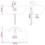 vidaXL Umývadlo do kúpeľne Matná čierna 59 x 35 x 21 cm Kov – Obrázok 9