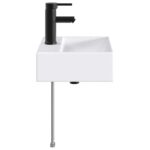 vidaXL Umývadlo do kúpeľne Matná čierna 39 x 30,5 x 12,5 cm Kov – Obrázok 5