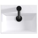 vidaXL Umývadlo do kúpeľne Matná čierna 39 x 30,5 x 12,5 cm Kov – Obrázok 7