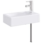 vidaXL Umývadlo do kúpeľne Chróm 45,5 x 25,5 x 13 cm Kov – Obrázok 2