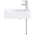 vidaXL Umývadlo do kúpeľne Chróm 45,5 x 25,5 x 13 cm Kov – Obrázok 4