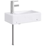 vidaXL Umývadlo do kúpeľne Chróm 45,5 x 25,5 x 13 cm Kov – Obrázok 6